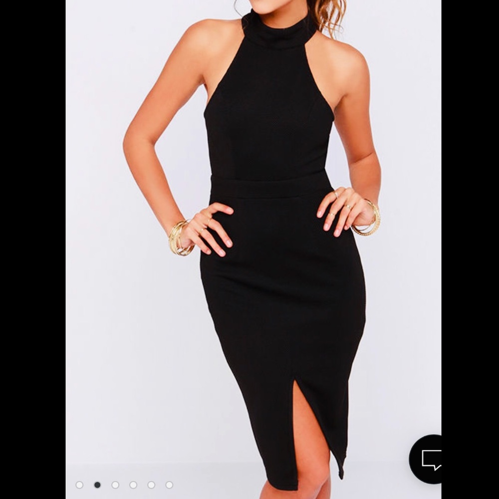 Lulus- Black Midi Dress